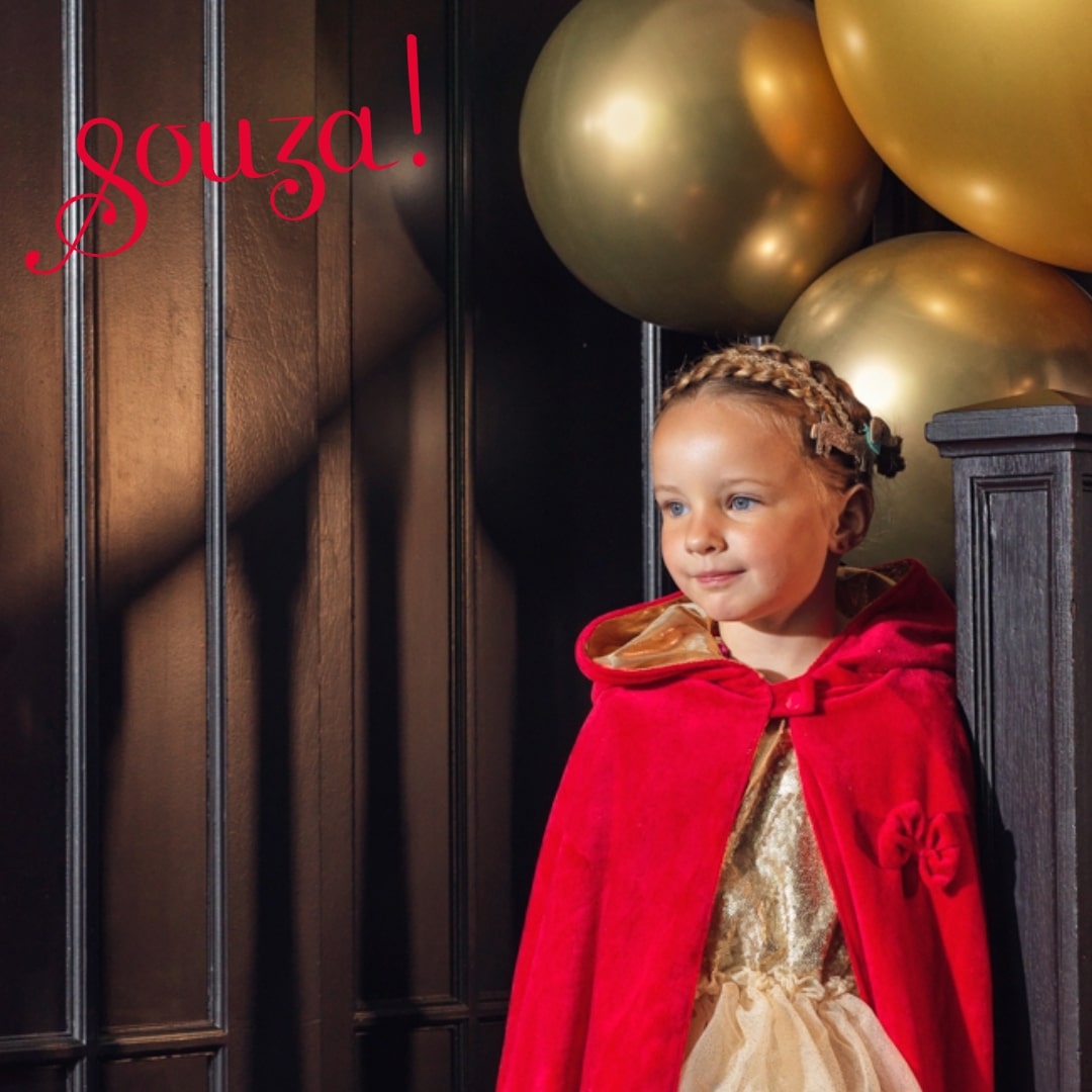 Princess-Red ridinghood reversible cape, 4-7 yrs,104-122 cm (1 pc)