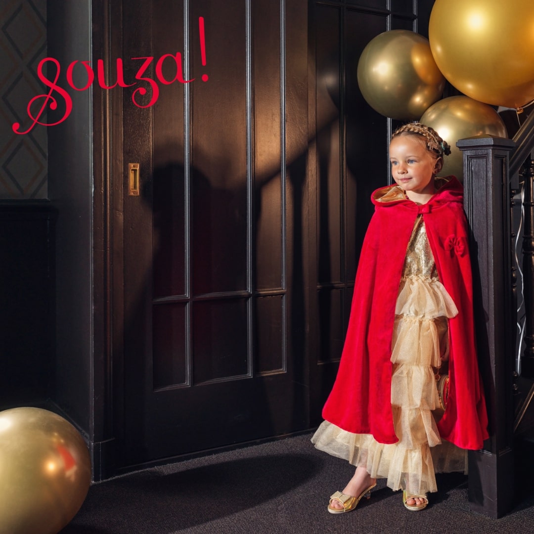 Princess-Red ridinghood reversible cape, 4-7 yrs,104-122 cm (1 pc)