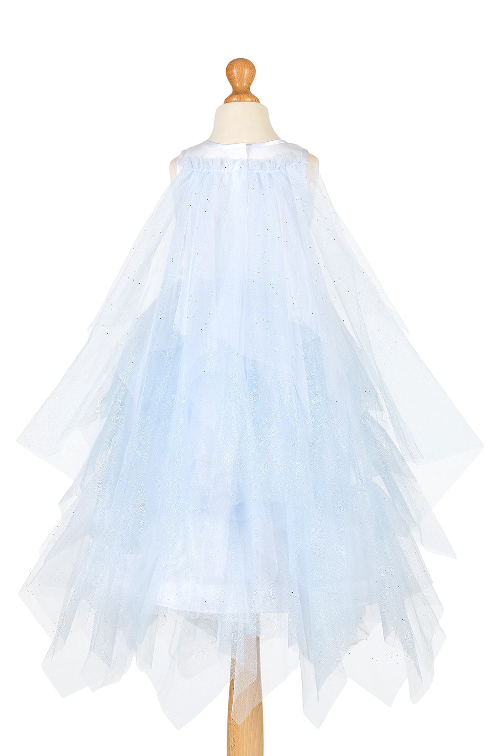Light blue Ice Queen tulle skirt on a mannequin against a white background
