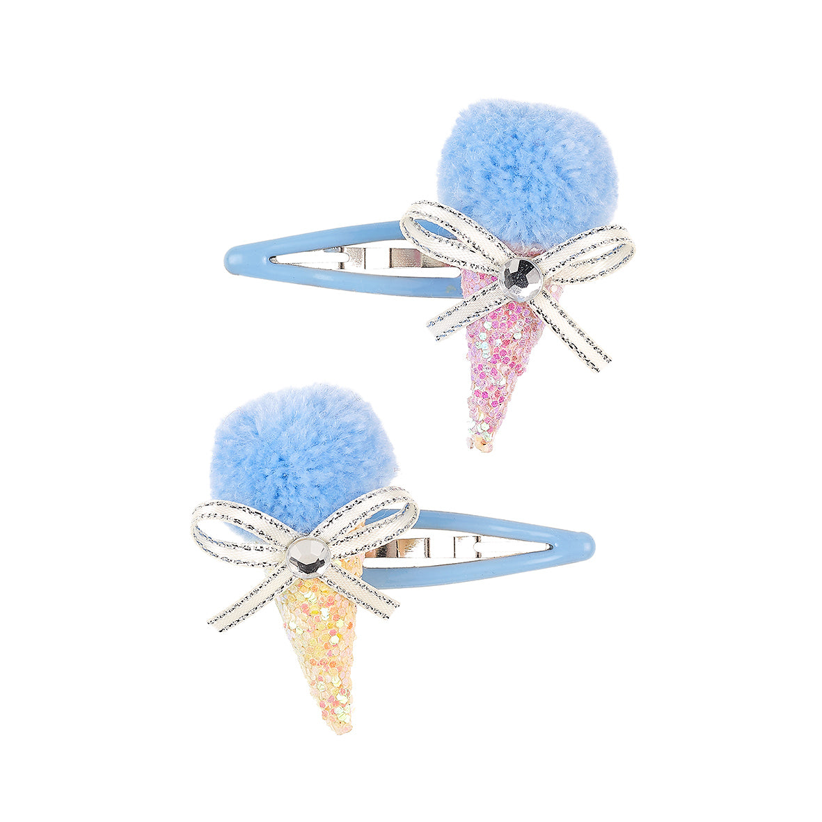 Hair clips Damanja blue (2 pcs/card, 1 card)