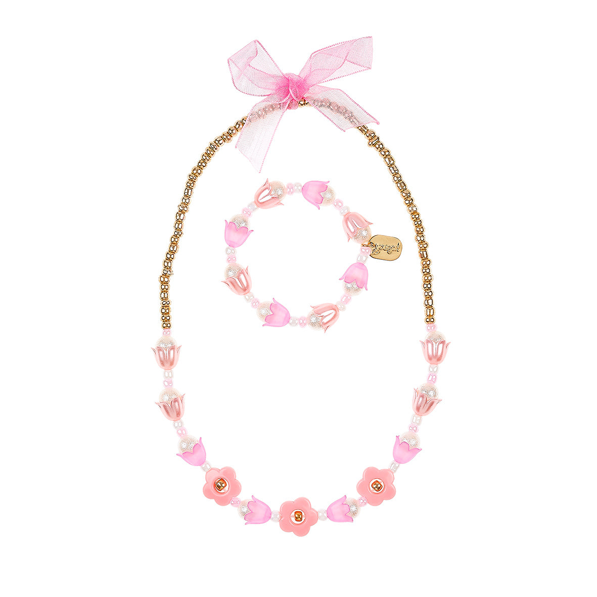 Necklace & bracelet set Annefleur flower (1 set)
