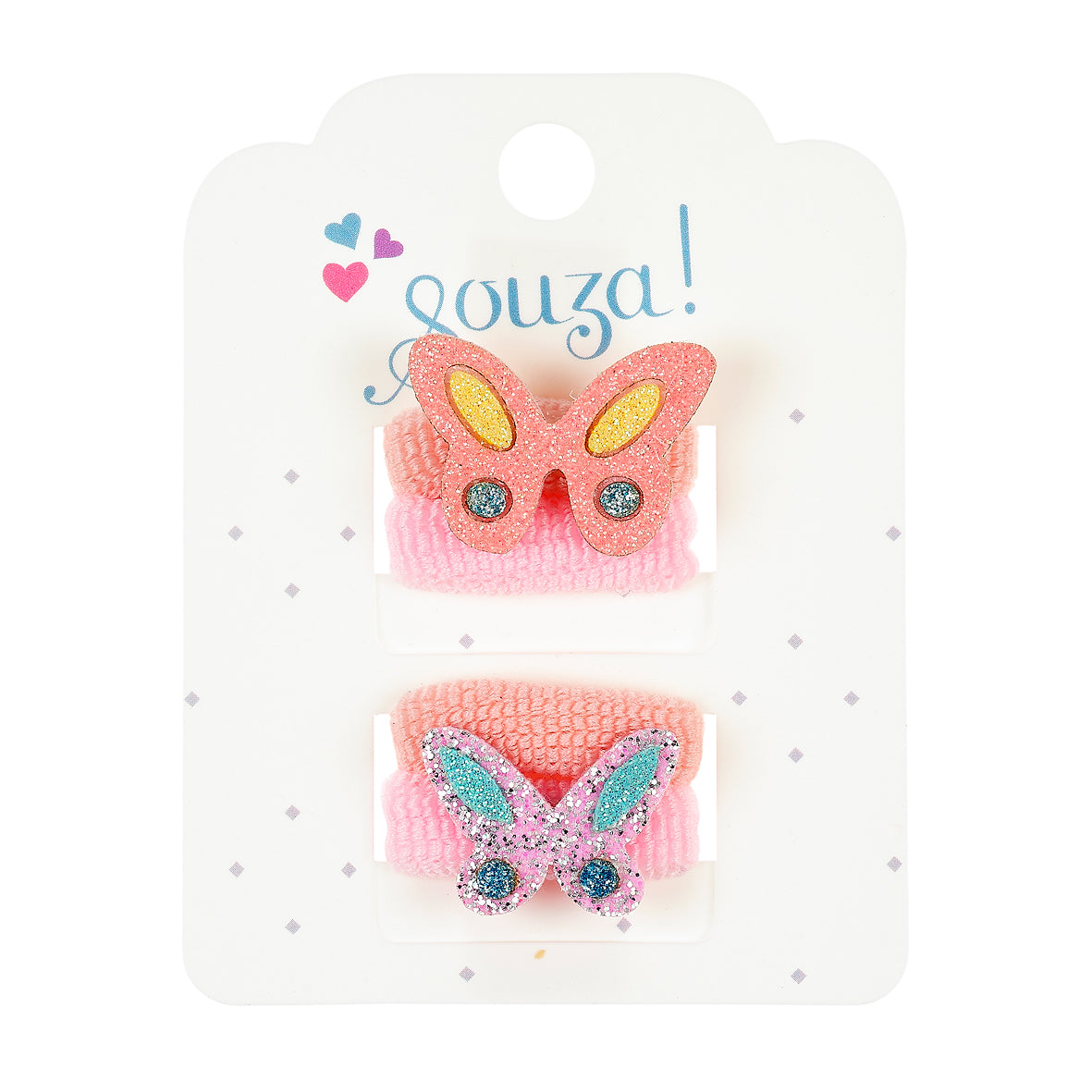 Hair elastics Maartje butterfly (4 pcs/card, 1 card)