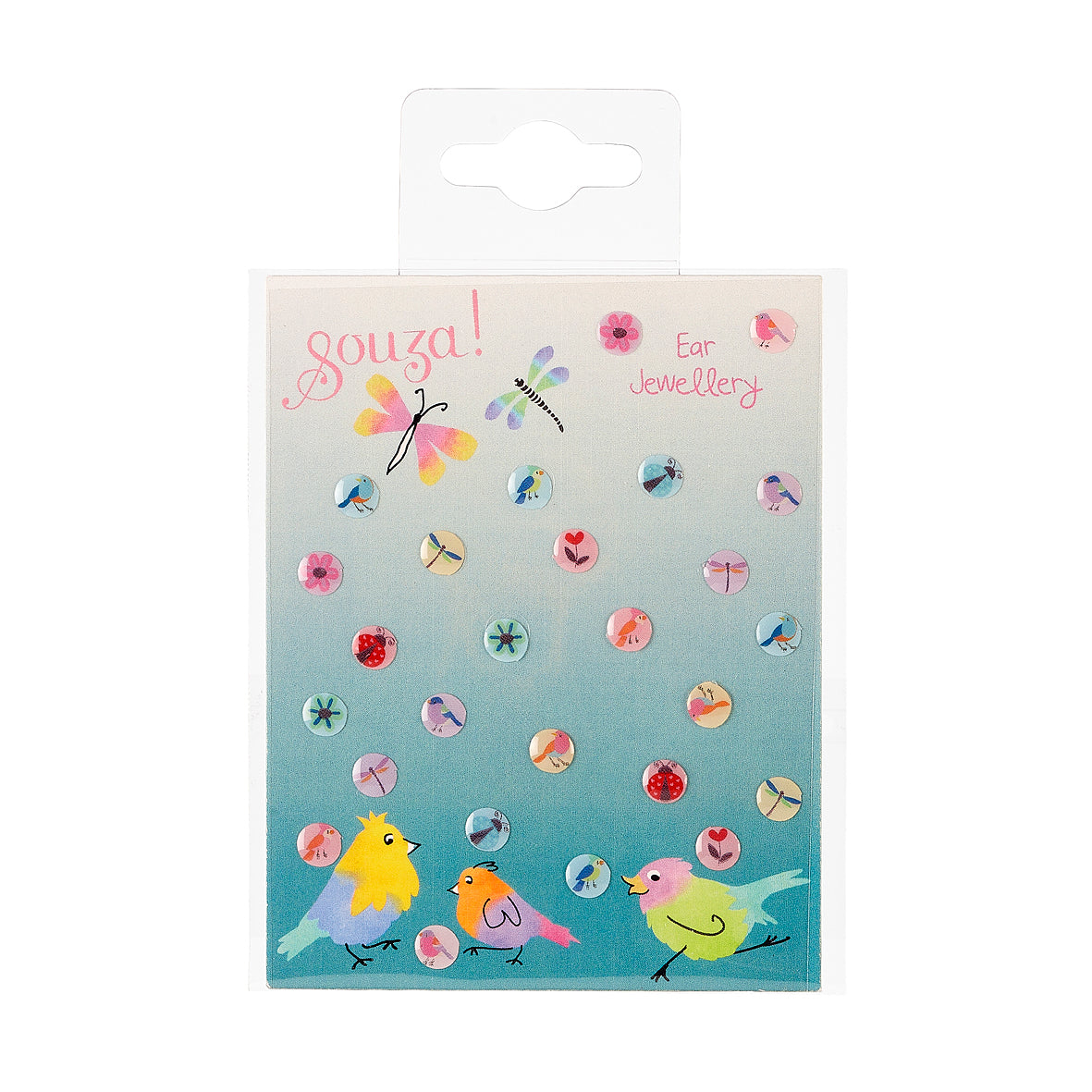 Ear stickers flowers, 26 pcs ( 1 sheet)