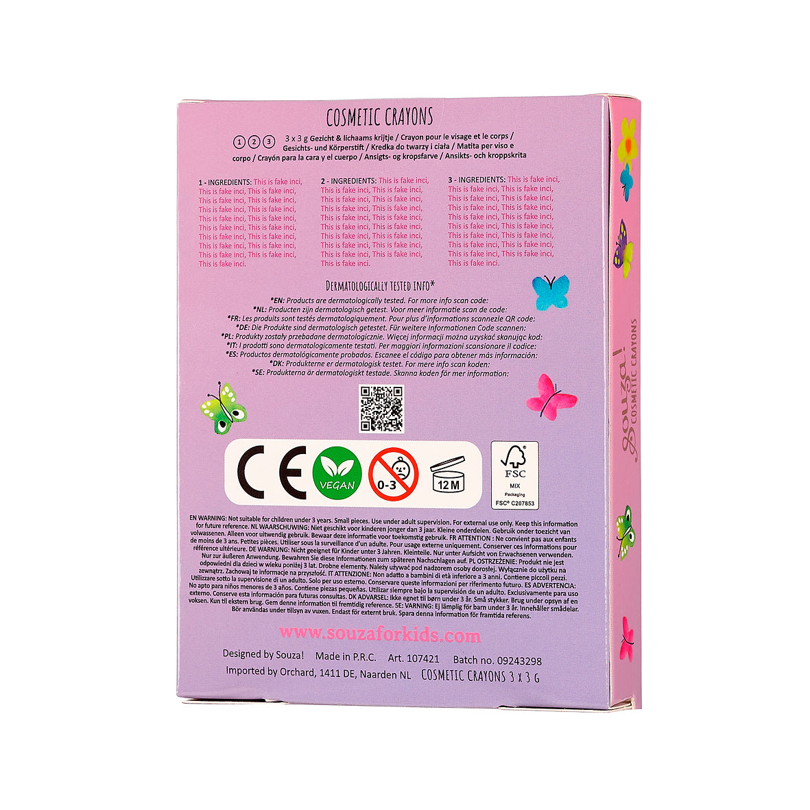 Cosmetic crayons (with display for 6 pcs, 1 pc)