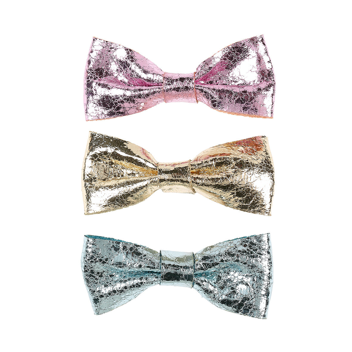 Hair claws Xandi bow blue (3 pcs/card, 1 card)