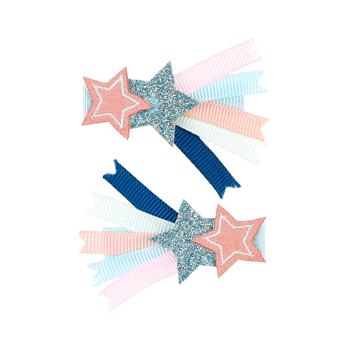 Hair claws Britt star pink (2 pcs/card, 1 card)