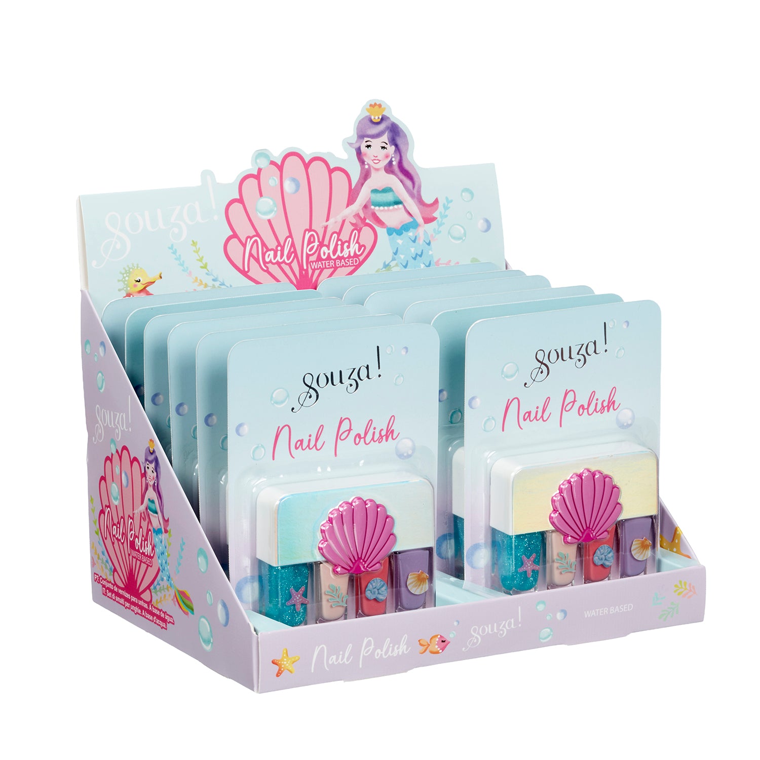 Nail polish set Mermaid (with display for 12 pcs)