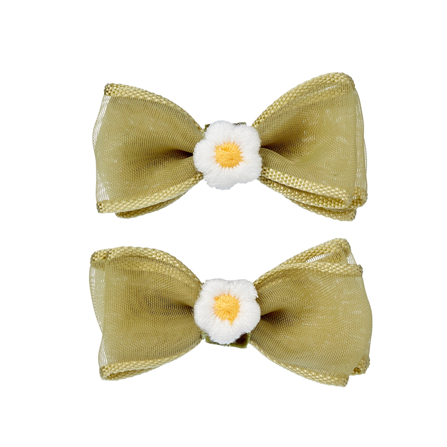 Hair claw Wenxi bow green (2 pcs/card, 1 card)
