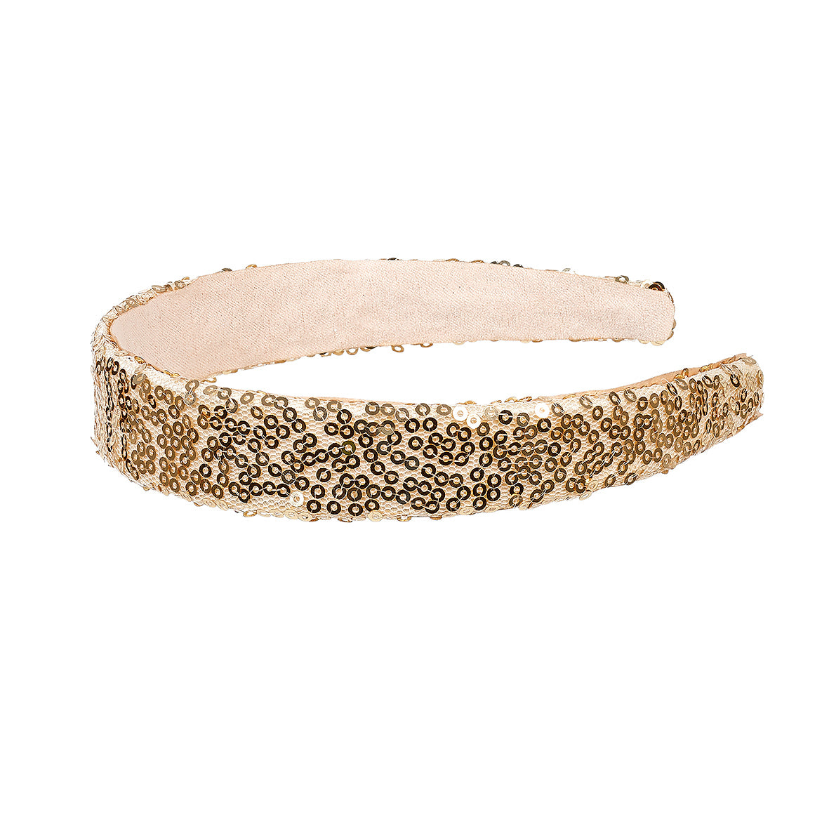 Gold beaded headband by Souza!