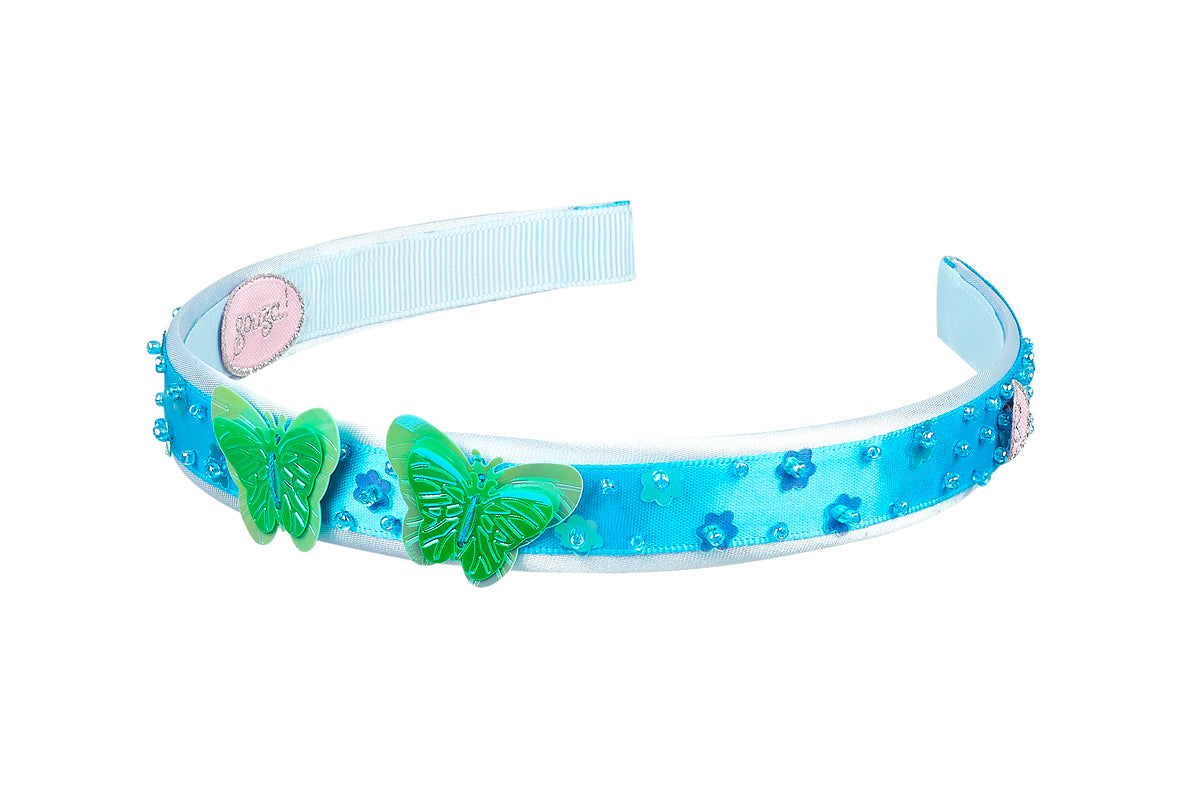Hair band Alana, butterfly blue