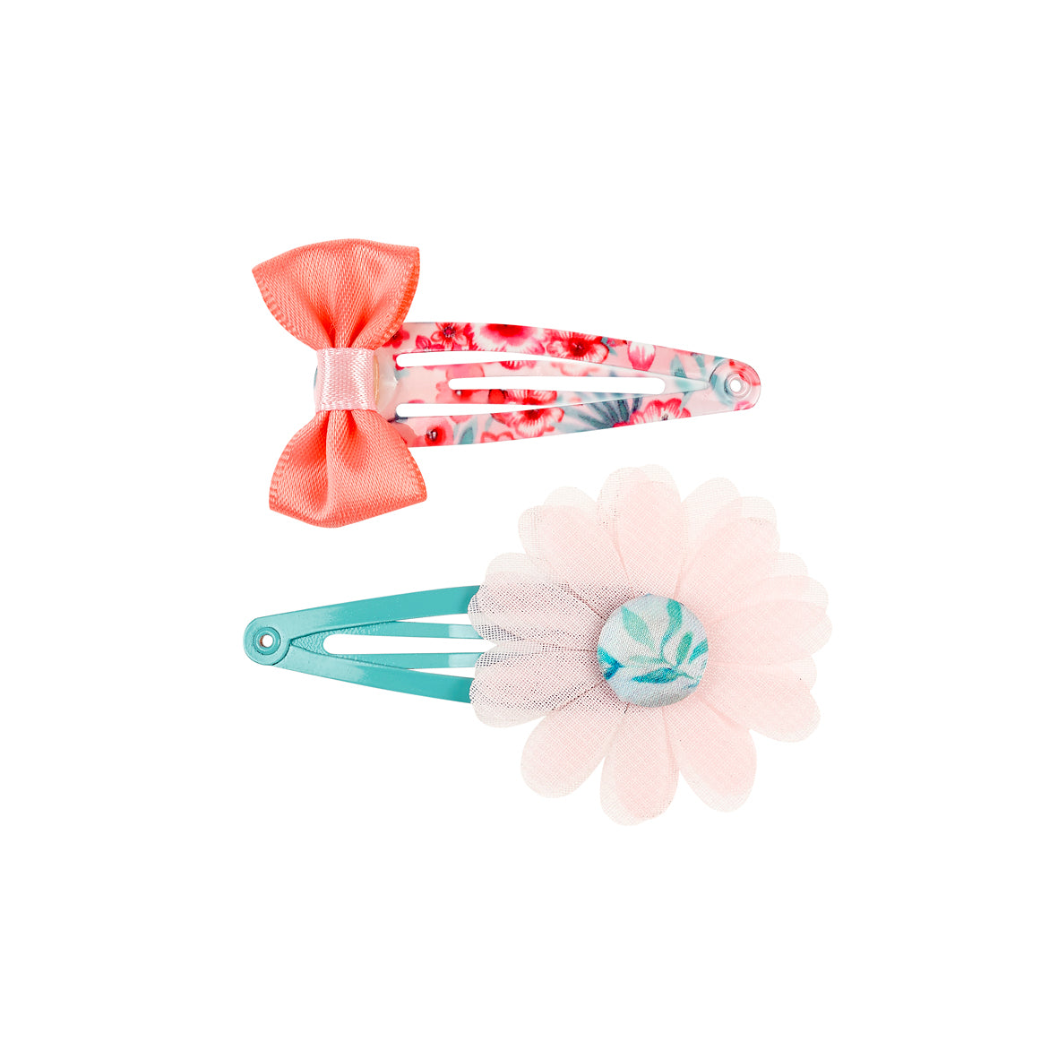 Hair clips Xana, coral