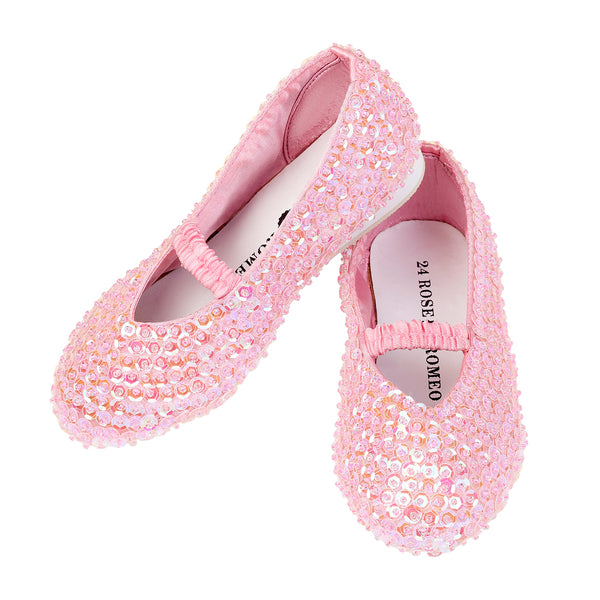 Shoes Lily, light pink sequin