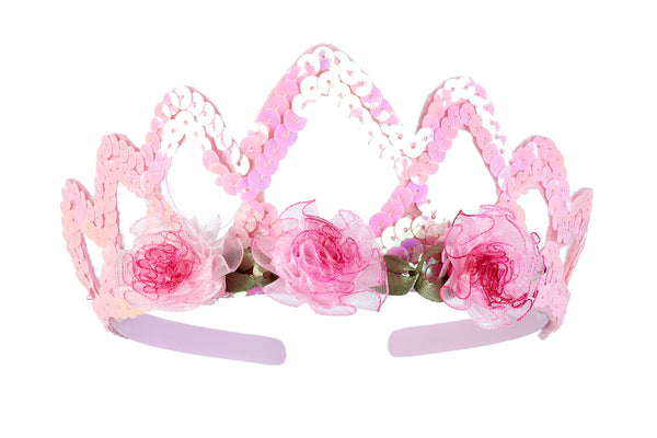 Crown Sady, light pink with flowers