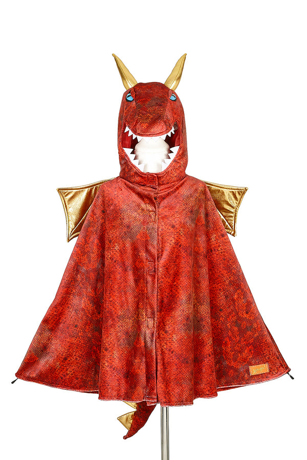 Red dragon cape, 4-7 yrs, 104-122 cm (1 pc)