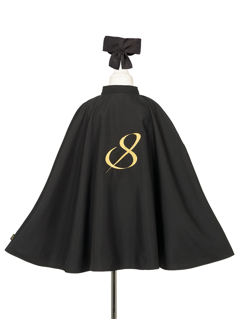 Zorro cape + mask, 4-8 yrs, 104-128 cm ( 1 set)