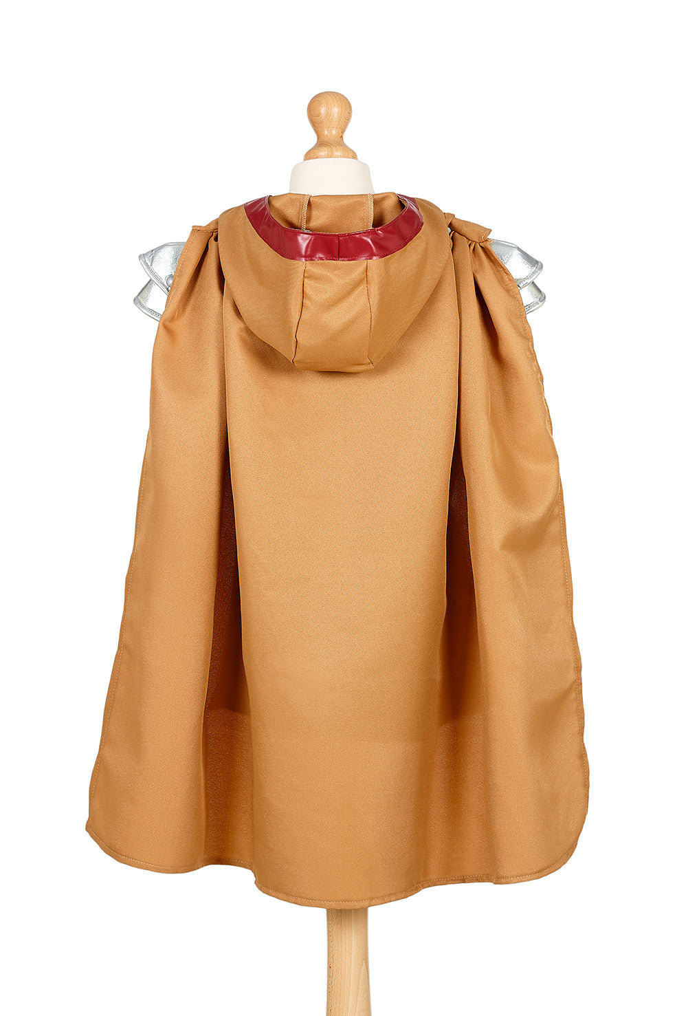 Backside of brown knight costume with a red lining by Souza!