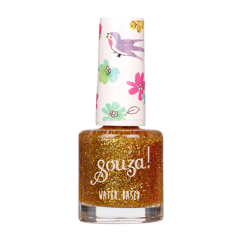 Nail polish Transparent gold glitter