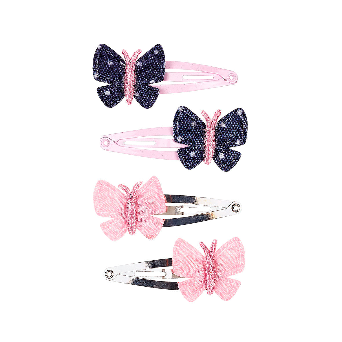 Hair clips Akke butterfly (4 pcs/card, 1 card)