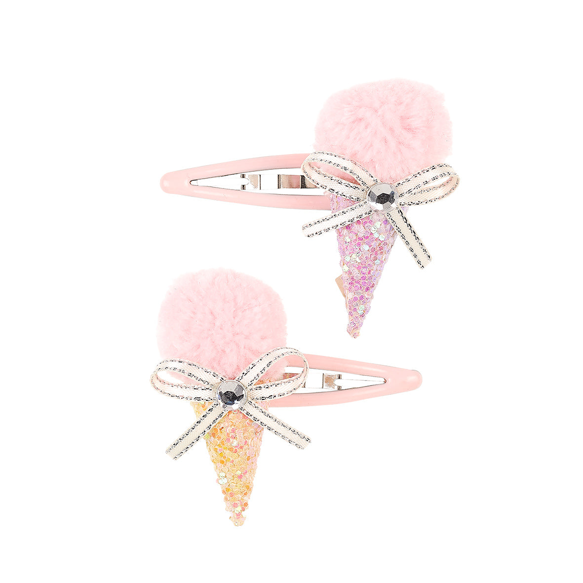 Hair clips Damanja l.pink (2 pcs/card, 1 card)