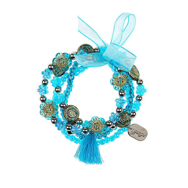 Bracelet Amra flower blue (1 pc)