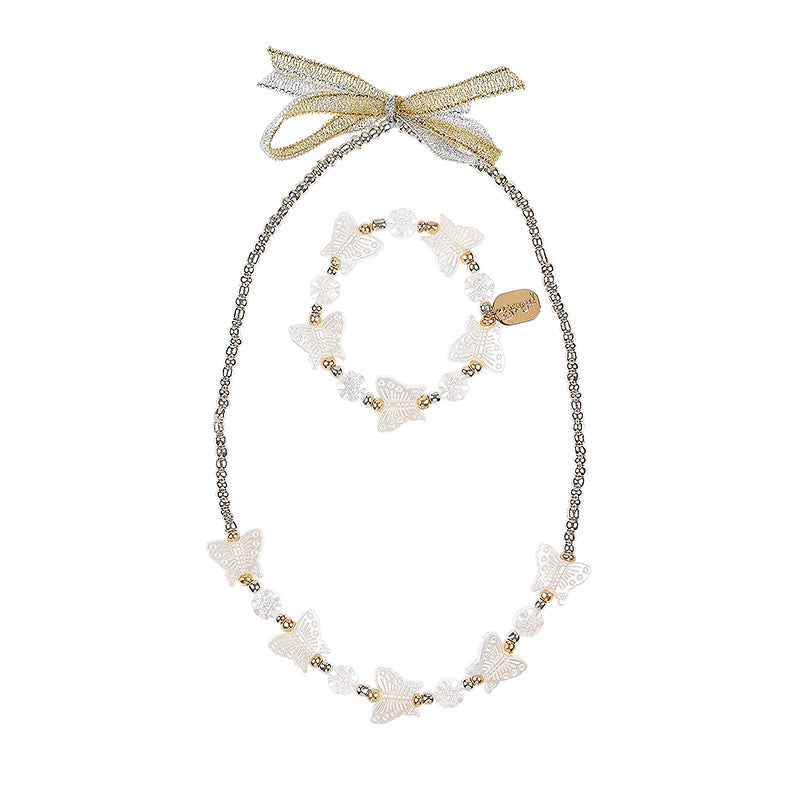 Necklace & bracelet set Anne butterfly (1 set)