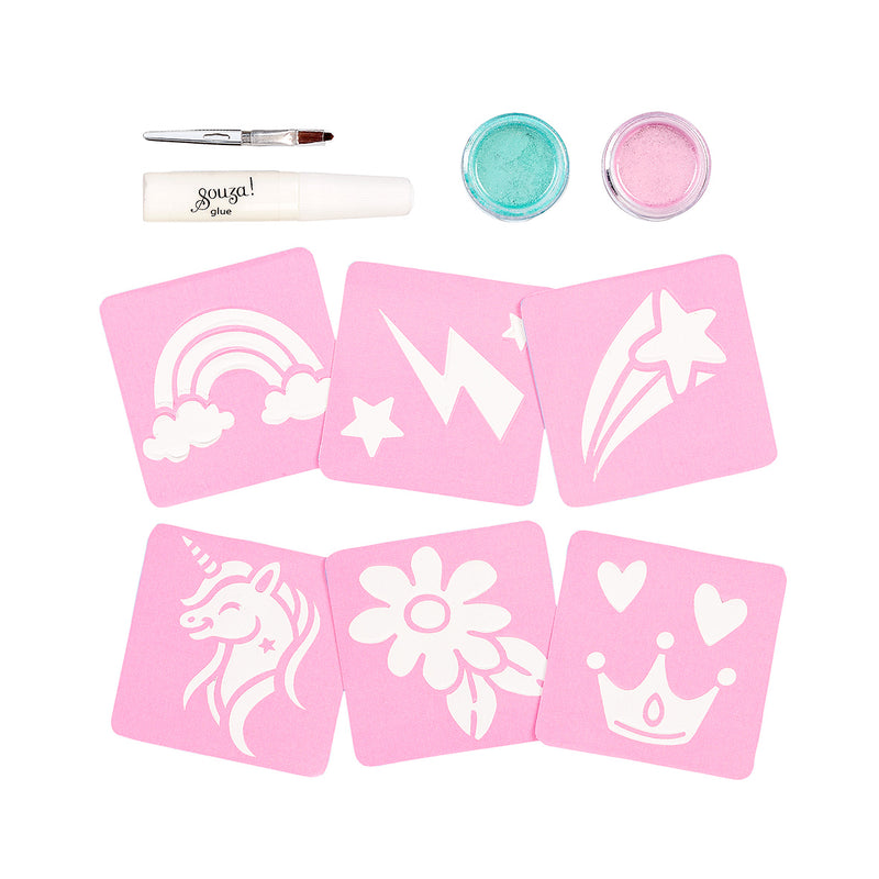 Glitter tattoo set Unicorn