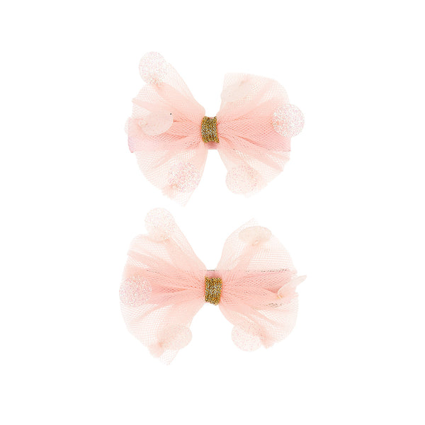 Hair clips Elske bow pink