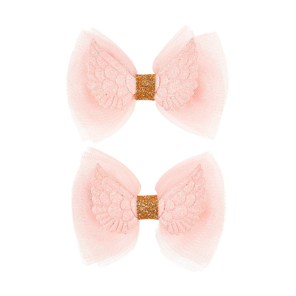 Hair clips Fae wings pink