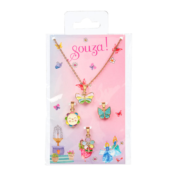 Giftpack Butterfly, necklace + 3 charms