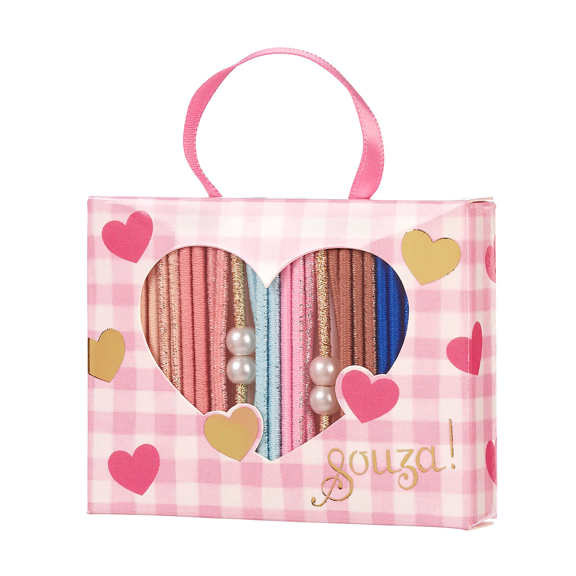 Hair elastics Lente pink (24 pcs, box)