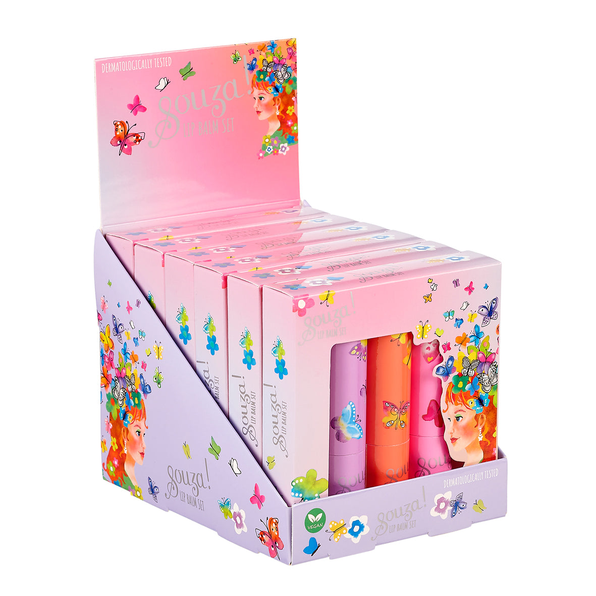 Lip balm set (with display for 6 pcs, 1 pc)