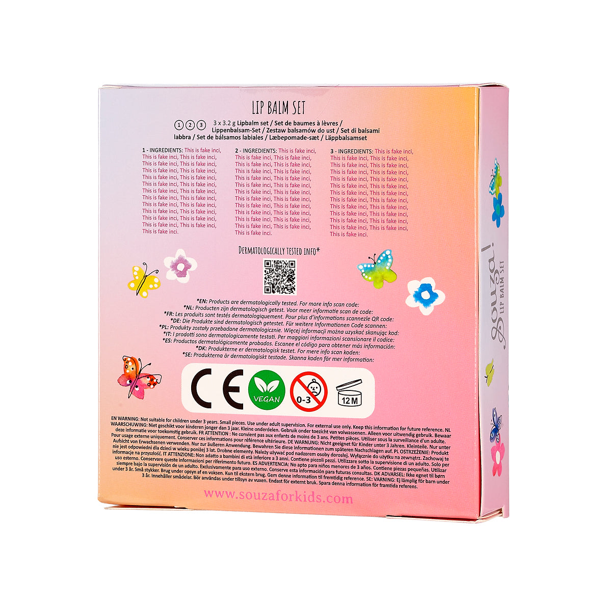 Lip balm set (with display for 6 pcs, 1 pc)