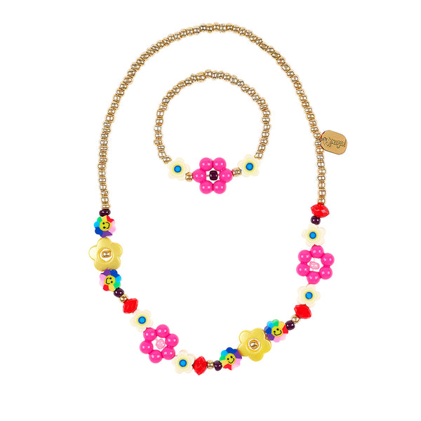 Necklace & bracelet set Soof flower (1 set)