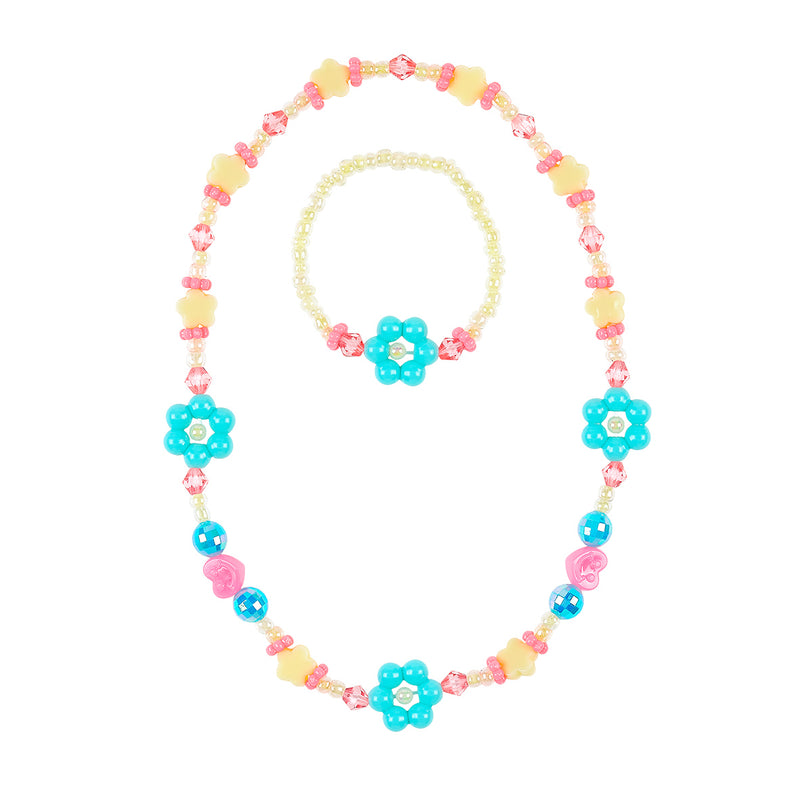 Necklace & bracelet set Oda flower (1 set)