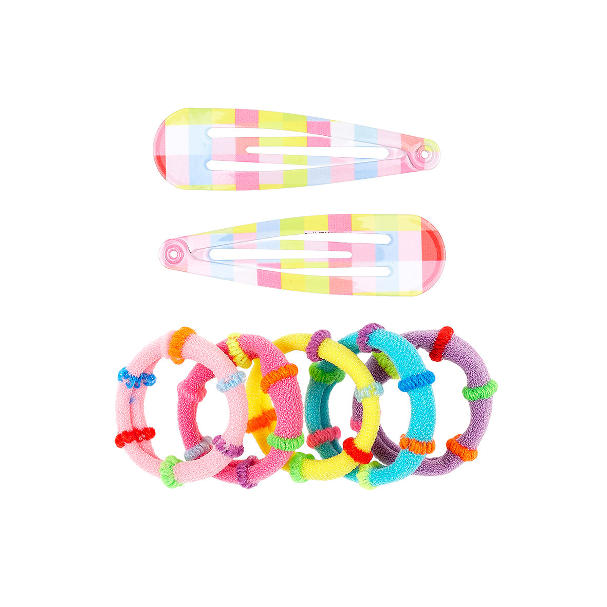 Hair clips/ elastics Beryl (7 pcs/card, 1 card)