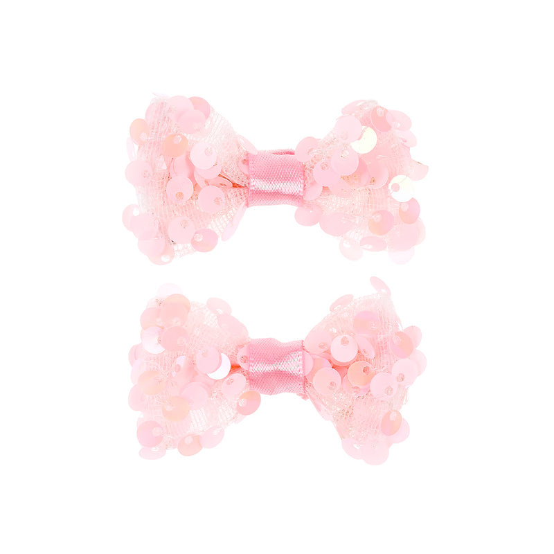 Hair claws Tiki bow pink (2 pcs/card, 1 card)
