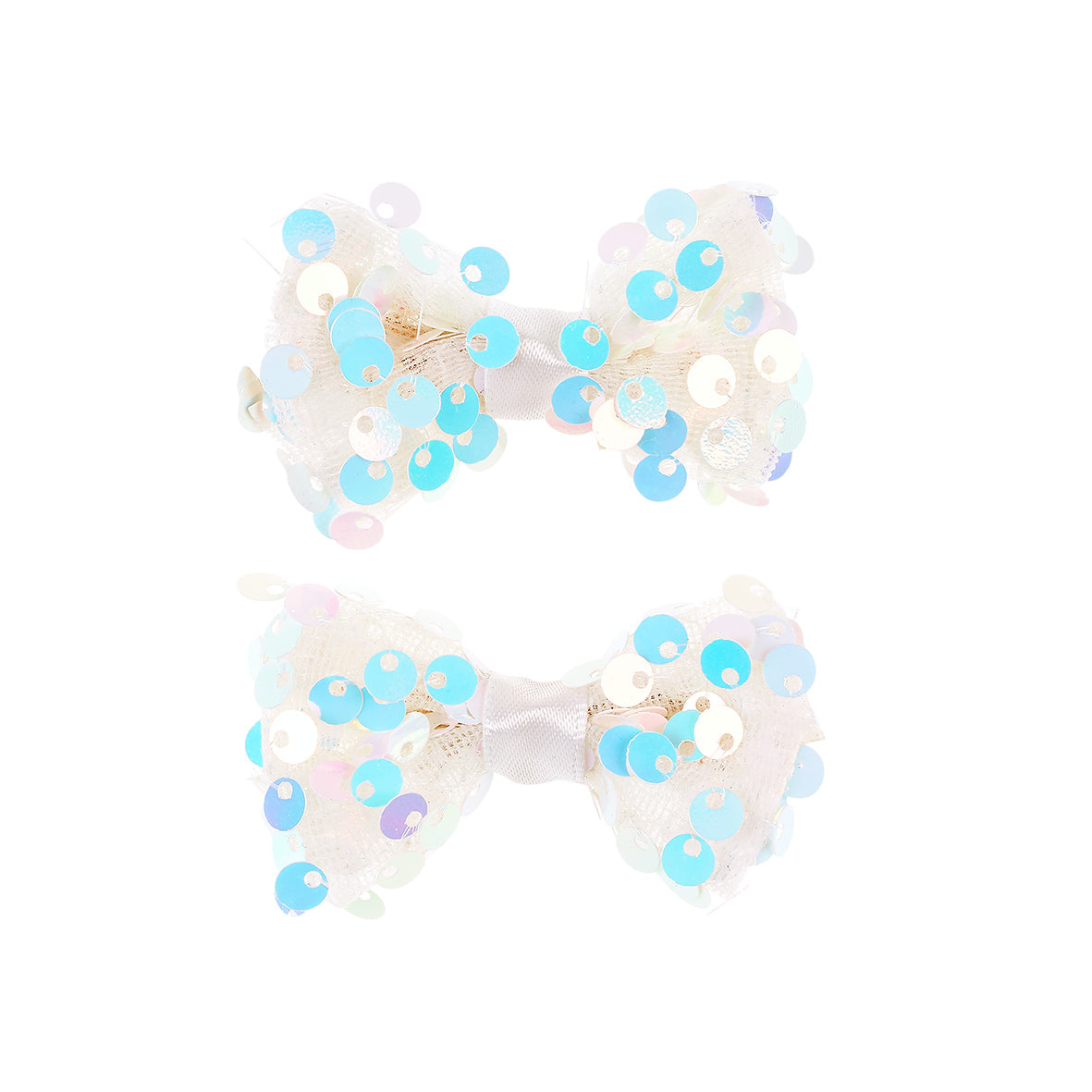 Hair claws Tiki bow white (2 pcs/card, 1 card)