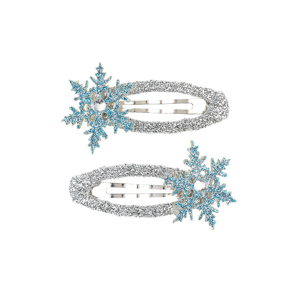 Hair clips Christa star blue (2 pcs/card, 1 card)