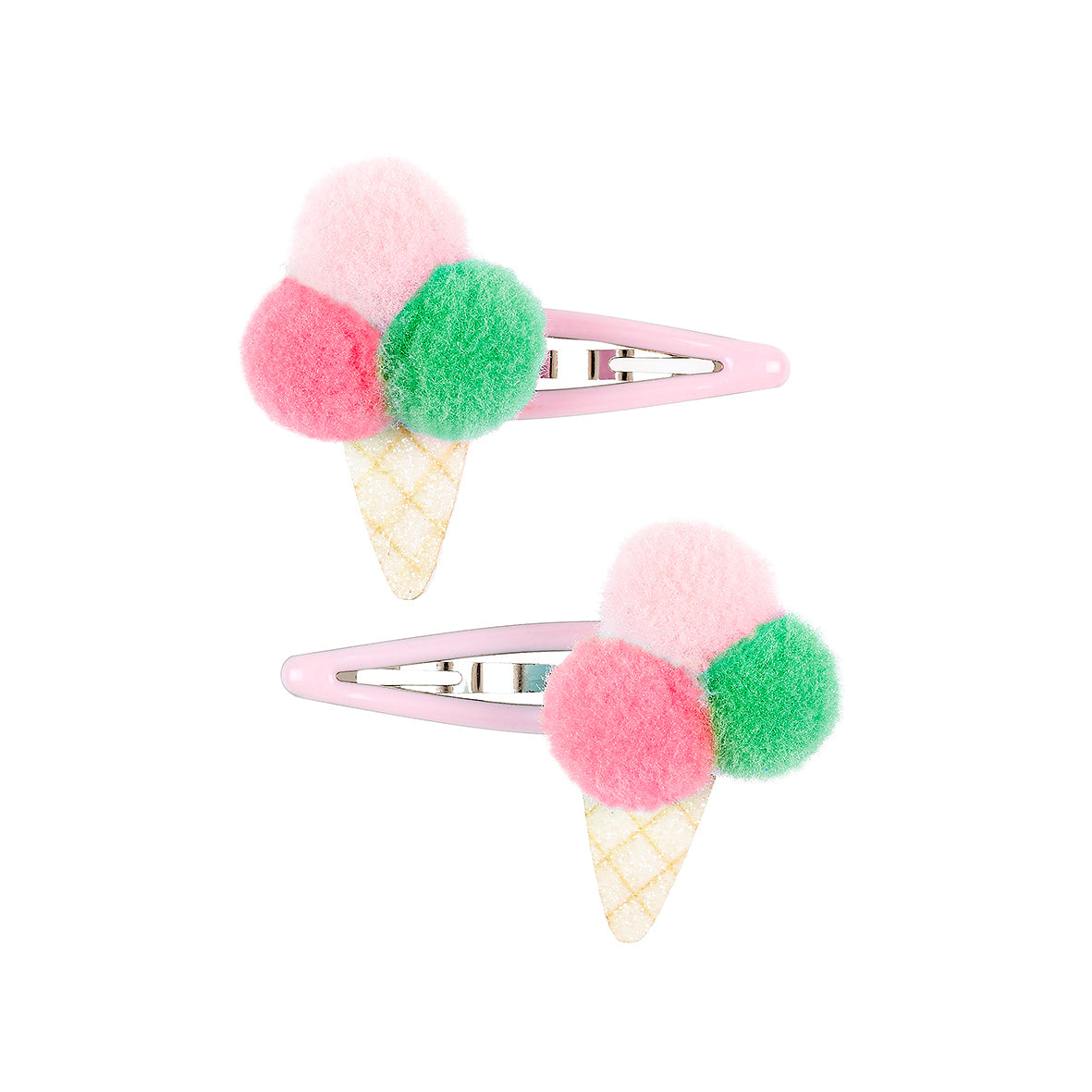 Hair clips Icecream mint (2 pcs/card, 1 card)