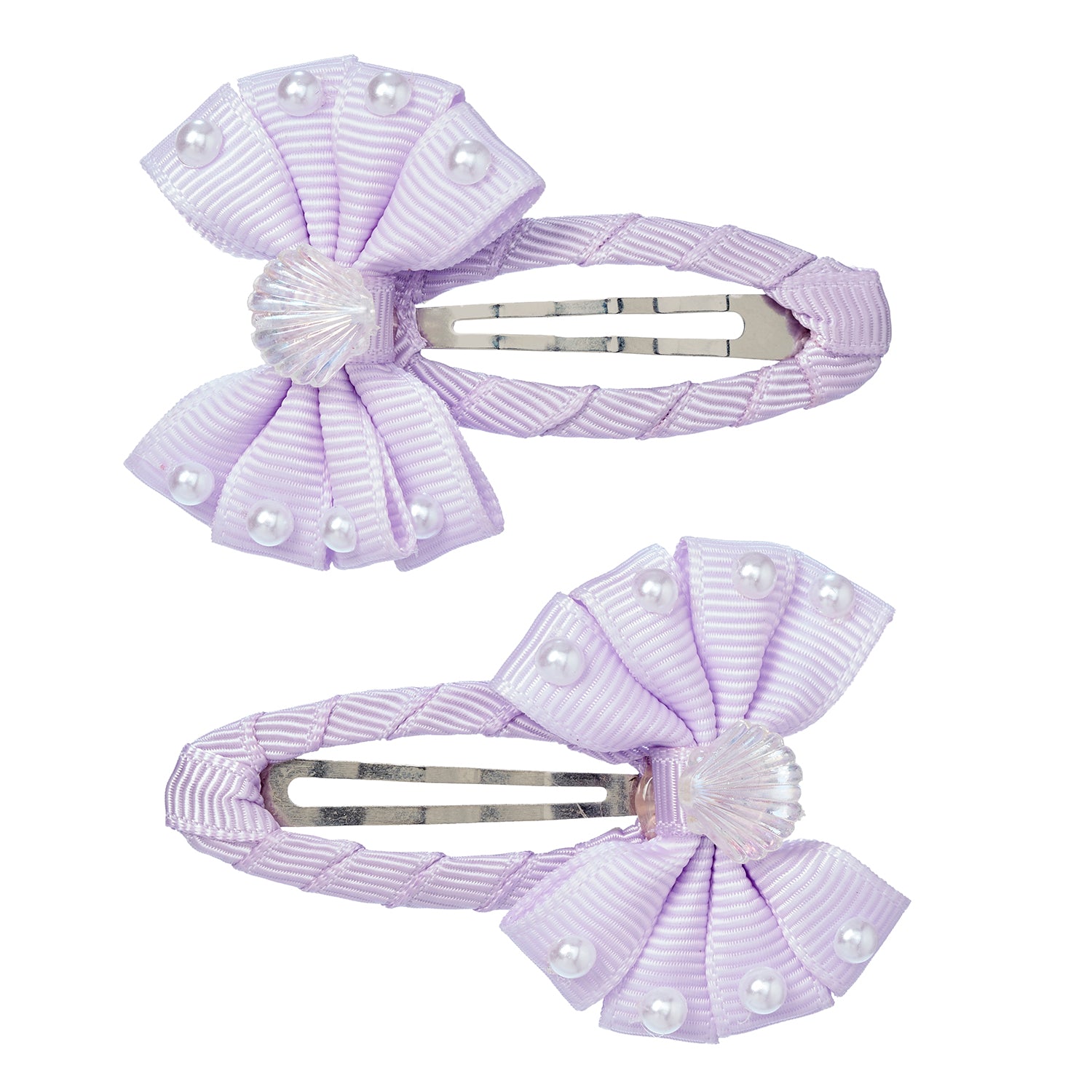Hair clips Gilia bow purple (2 pcs/card, 1 card)