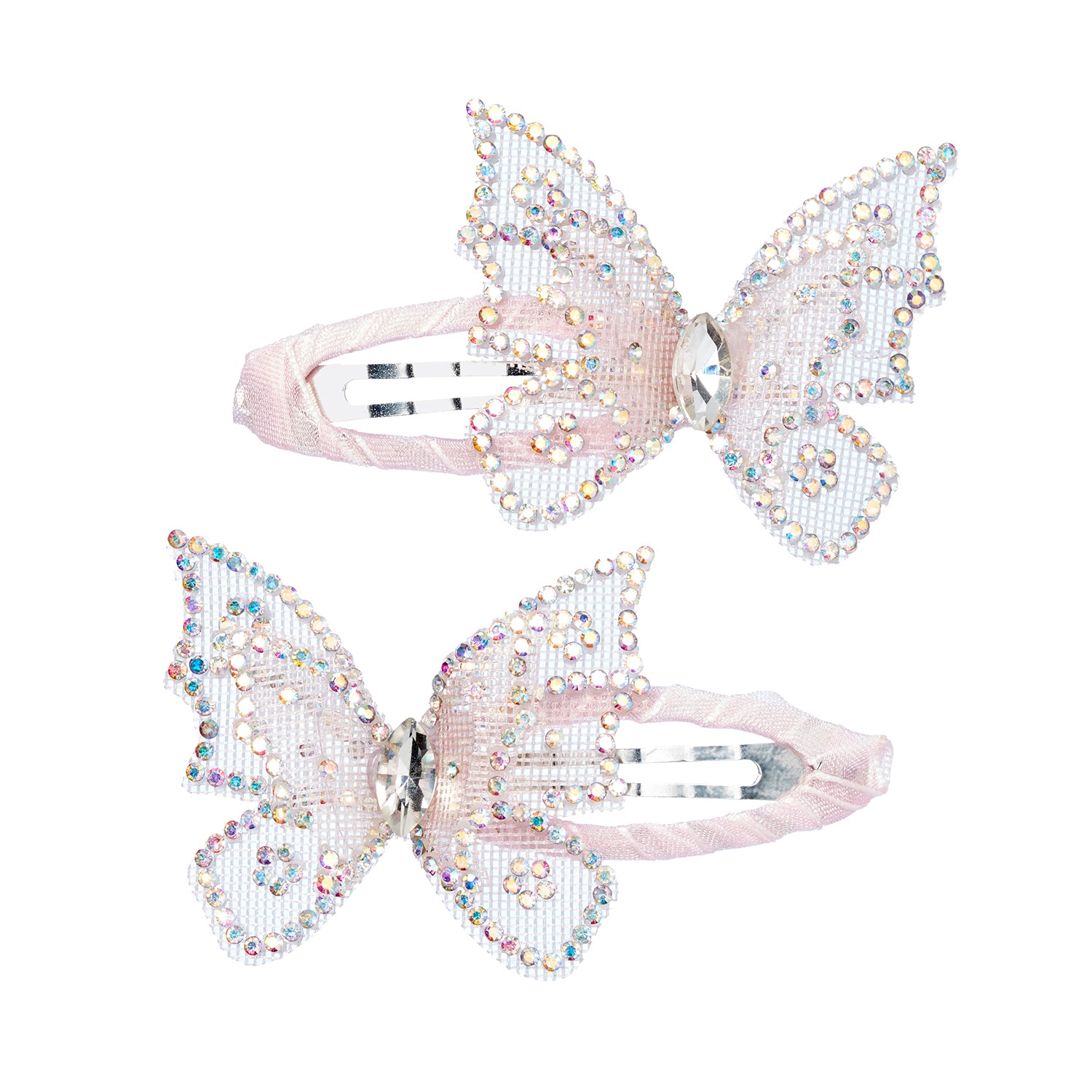 Hair clips Joy butterfly glitter (2 pcs/card, 1 card)