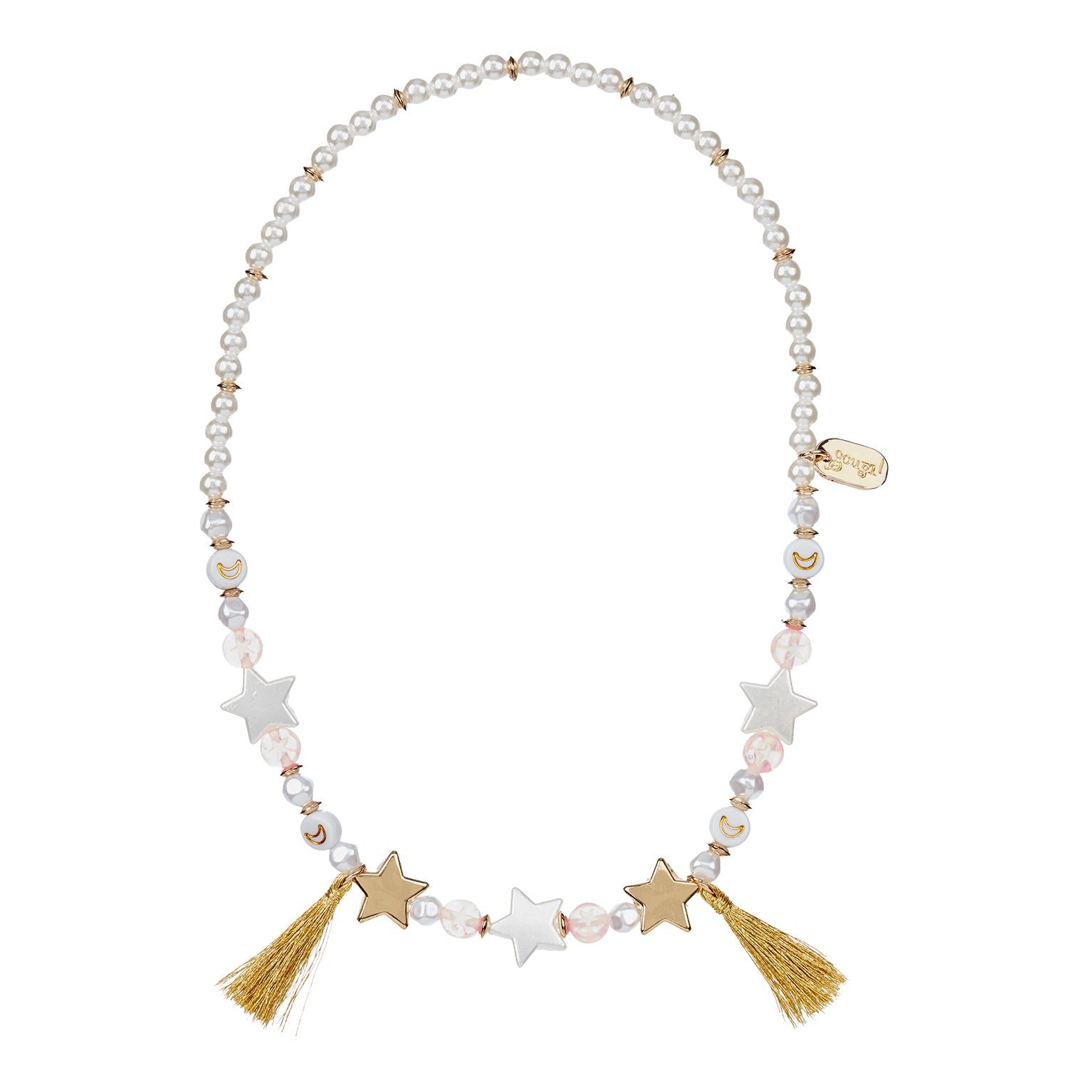 Necklace Puk star white (1 pc)