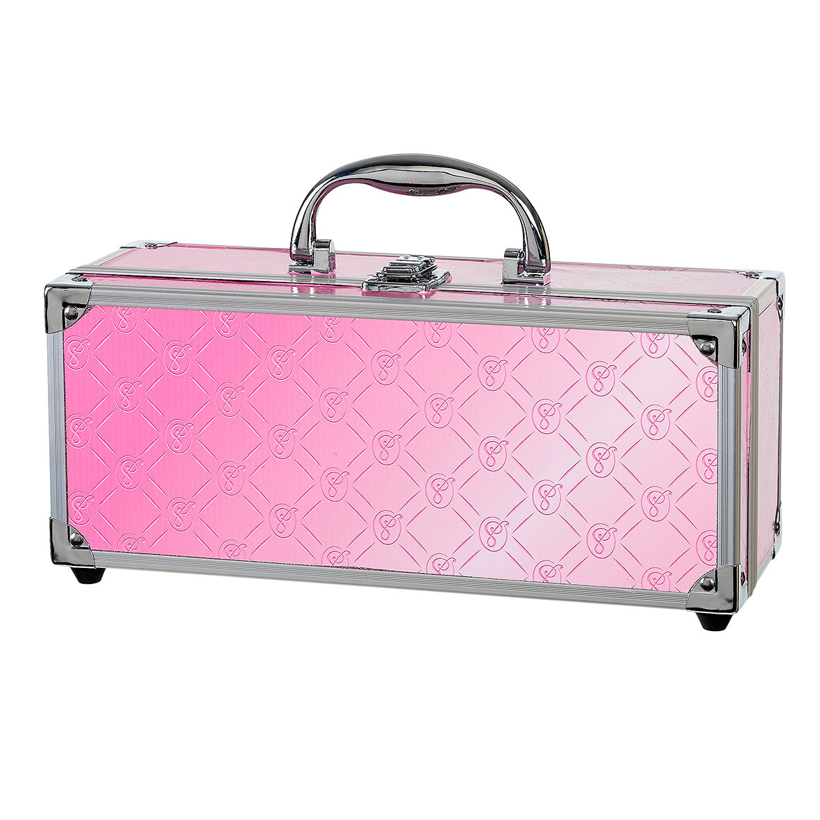 Pink makeup case with a pattern 