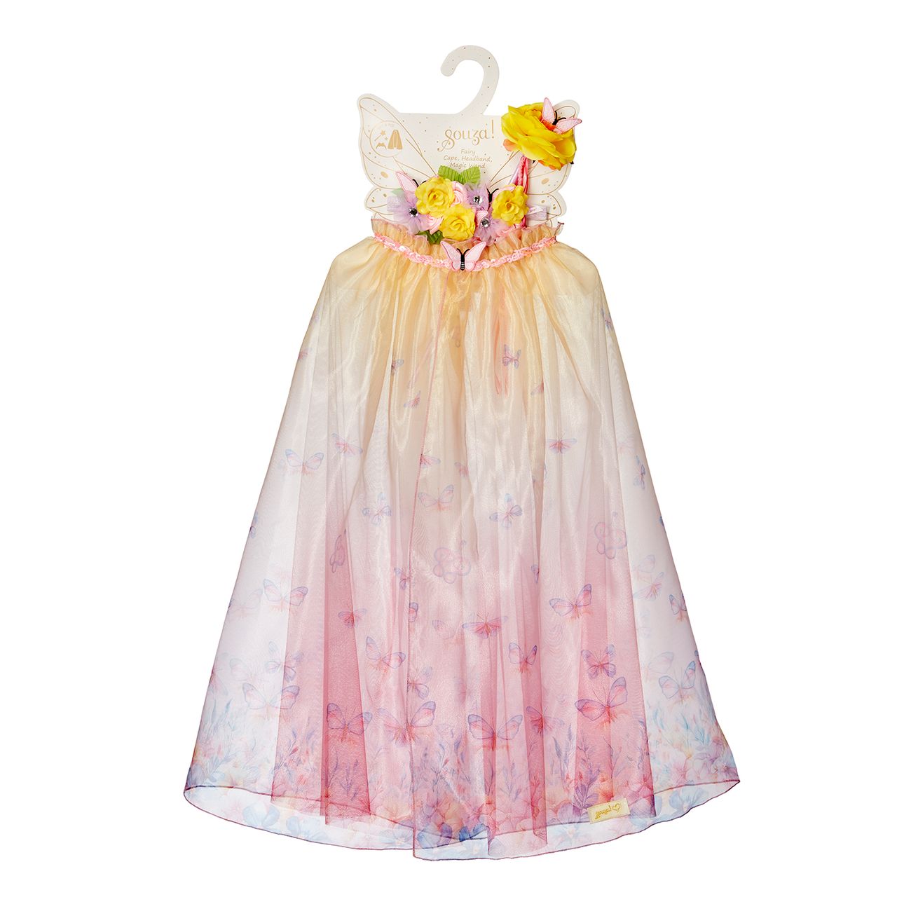 Danae butterfly cape + headband + wand (1 set)