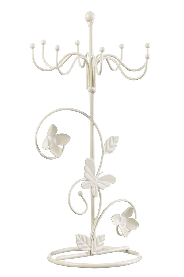 Metal stand for jewellery, off white