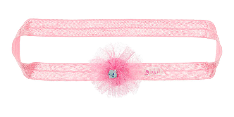 Hair band Fabienne, with flower, light pink