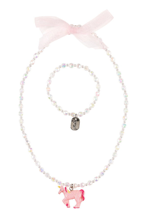 Necklace + bracelet Angel, unicorn