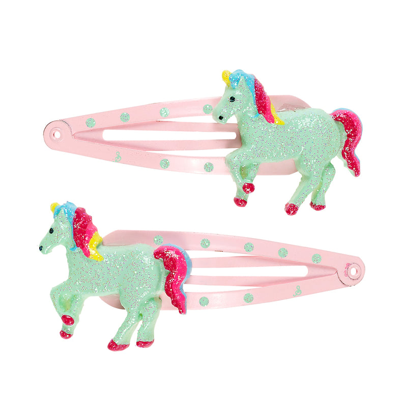 Hairclip Aike, unicorn light pink-mint (2 pcs/card)