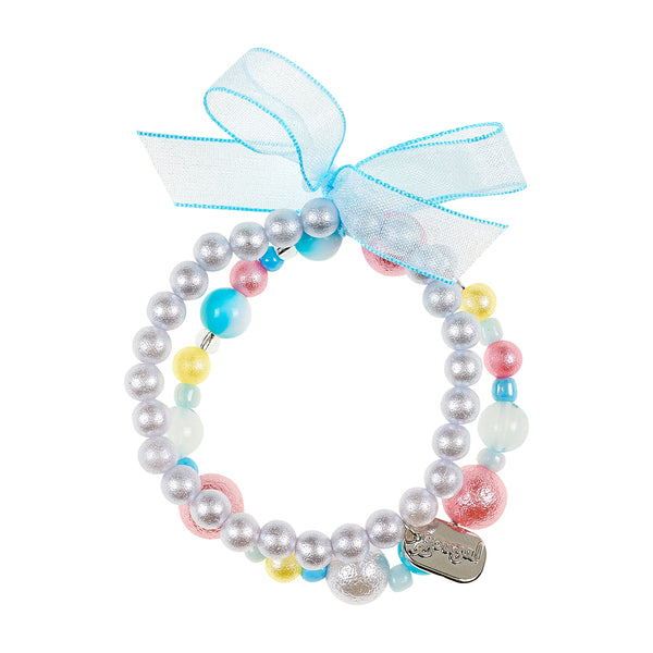 Bracelet Karlien - pearls, light blue