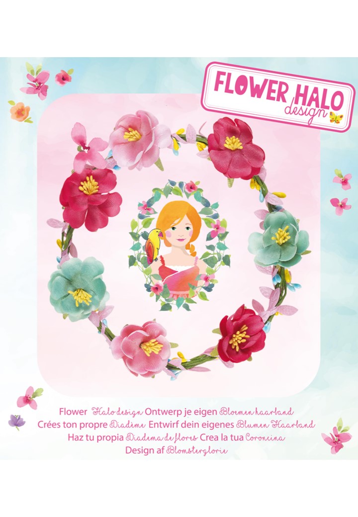 Bloemen-halo-ontwerp knutselset 